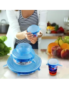 Set 6 capace flexibile din silicon, pentru 2