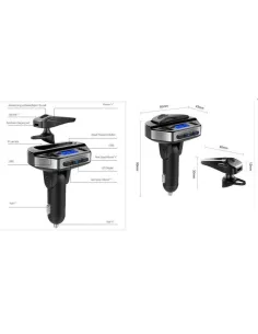 Kit modulator MP3 + Handsfree cu casca bluetooth V4.2+ EDR 2