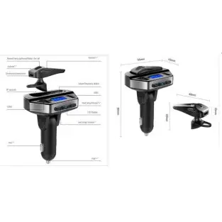 Kit modulator MP3 + Handsfree cu casca bluetooth V4.2+ EDR 2