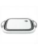 Tocator multifunctional, pliabil, cu dop, 40 x 30 x 3 cm