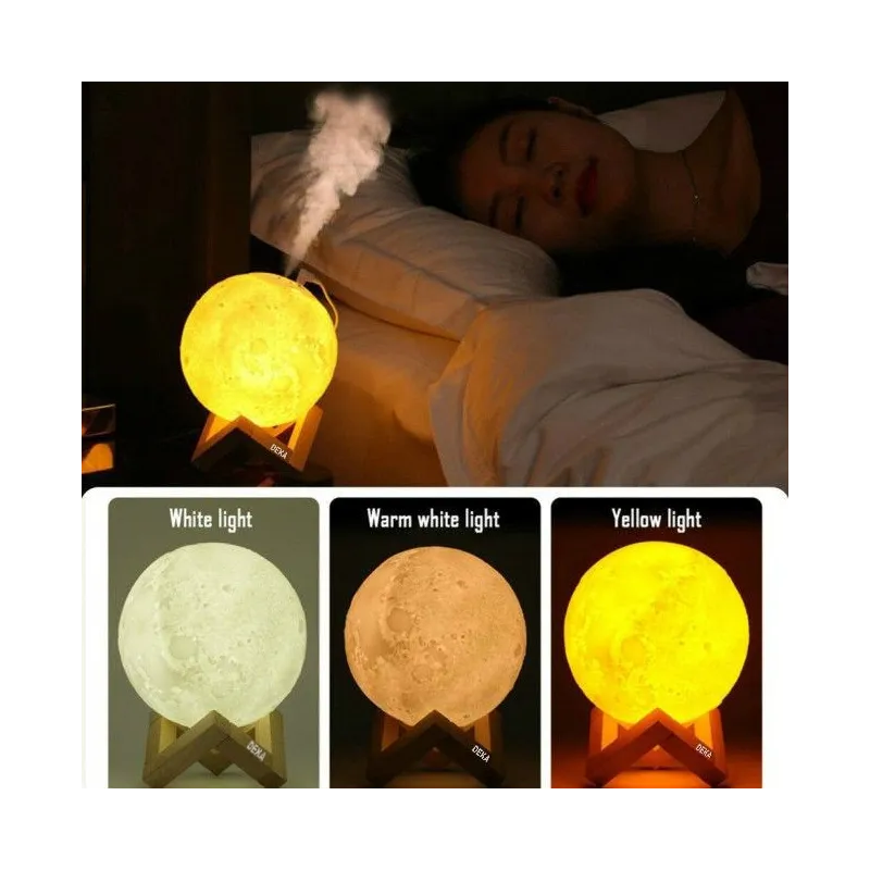 Lampa de veghe cu umidificlator, Luna DEKA Moon 3D, 880 m