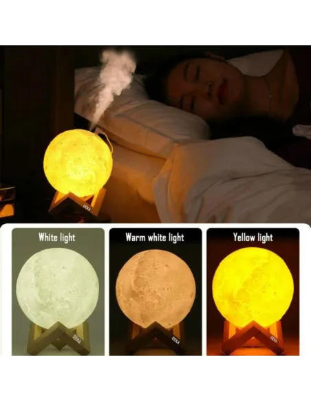 Lampa de veghe cu umidificlator, Luna DEKA Moon 3D, 880 m