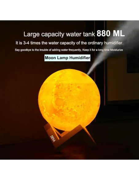 Lampa de veghe cu umidificlator, Luna DEKA Moon 3D, 880 m