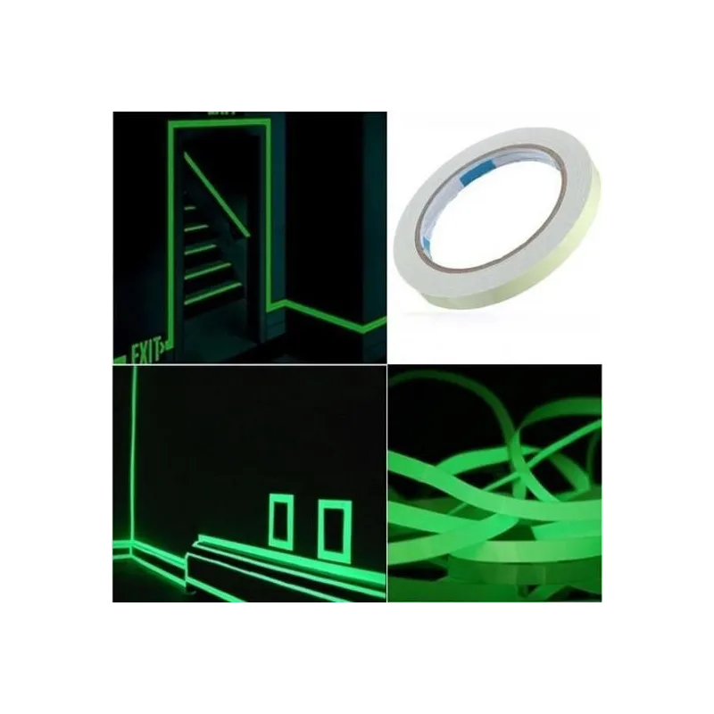 Set 7 x banda fosforescenta adeziva, 3 M x 1 cm red-mag.ro