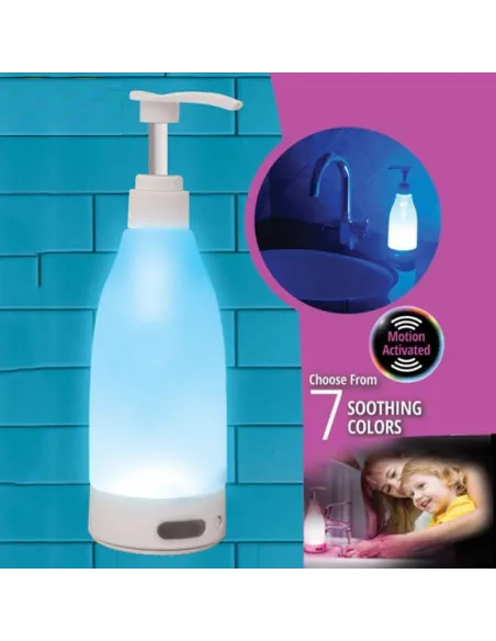 Dozator de sapun cu lumina LED, 400 ml, senor de miscare