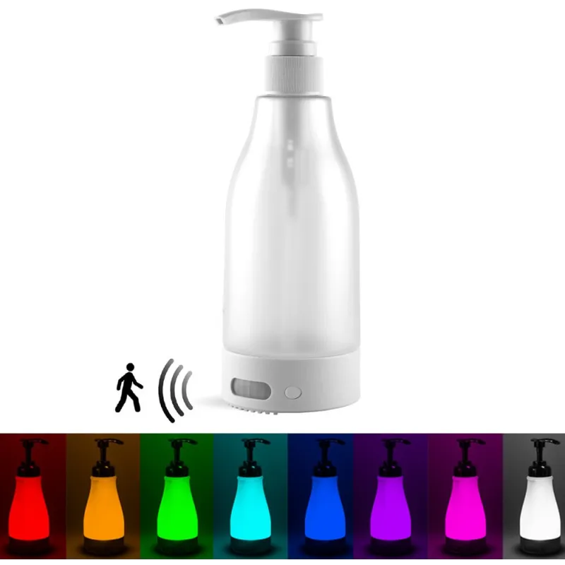 Dozator de sapun cu lumina LED, 400 ml, senor de miscare