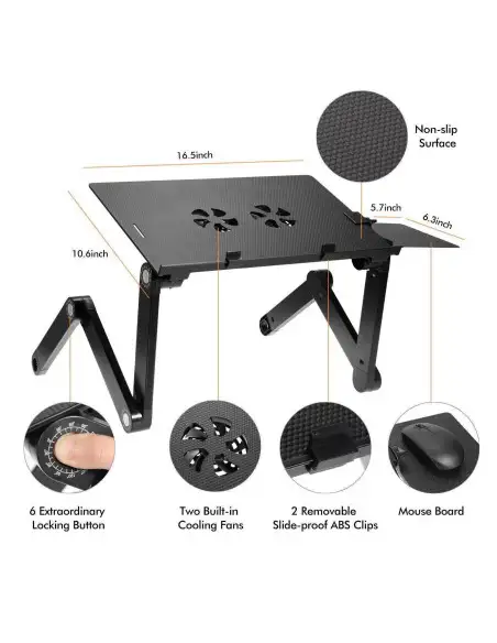 Masuta multifunctionala laptop, 2 coolere si 2 suporturi