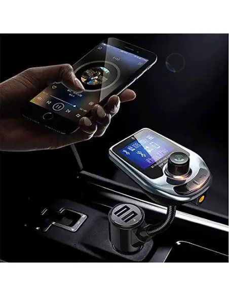 Car Kit Bluetooth D5 MP3 Player, Radio, Audio, Fast USB Charger