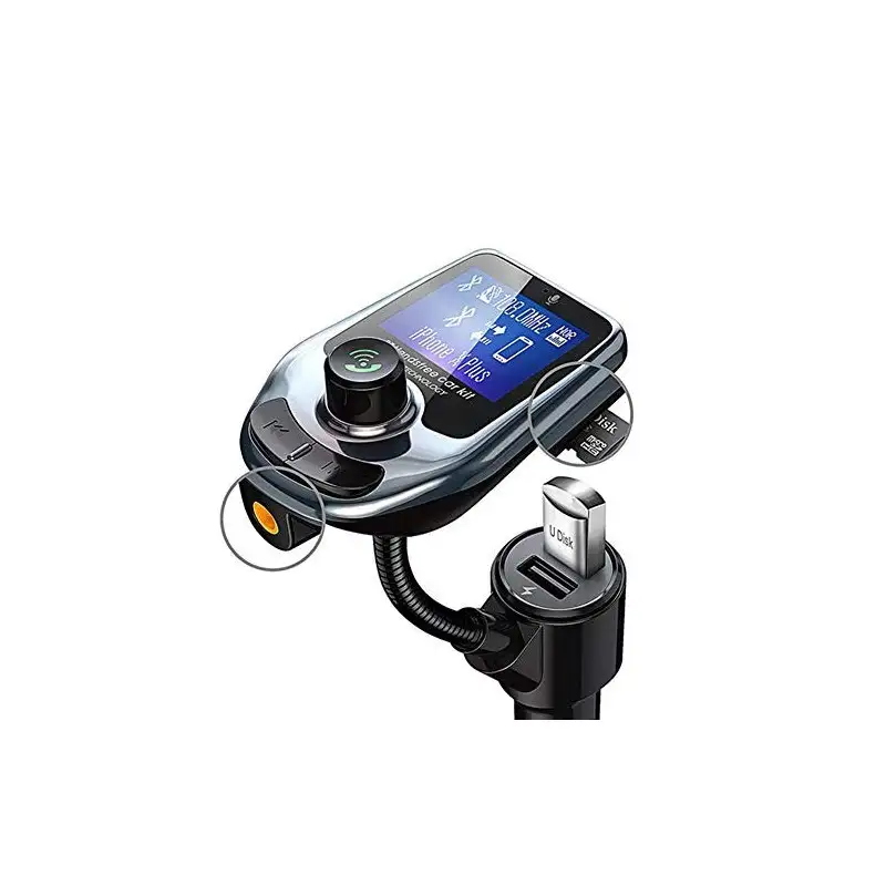 Car Kit Bluetooth D5 MP3 Player, Radio, Audio, Fast USB Charger
