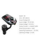 Car Kit Bluetooth D5 MP3 Player, Radio, Audio, Fast USB Charger