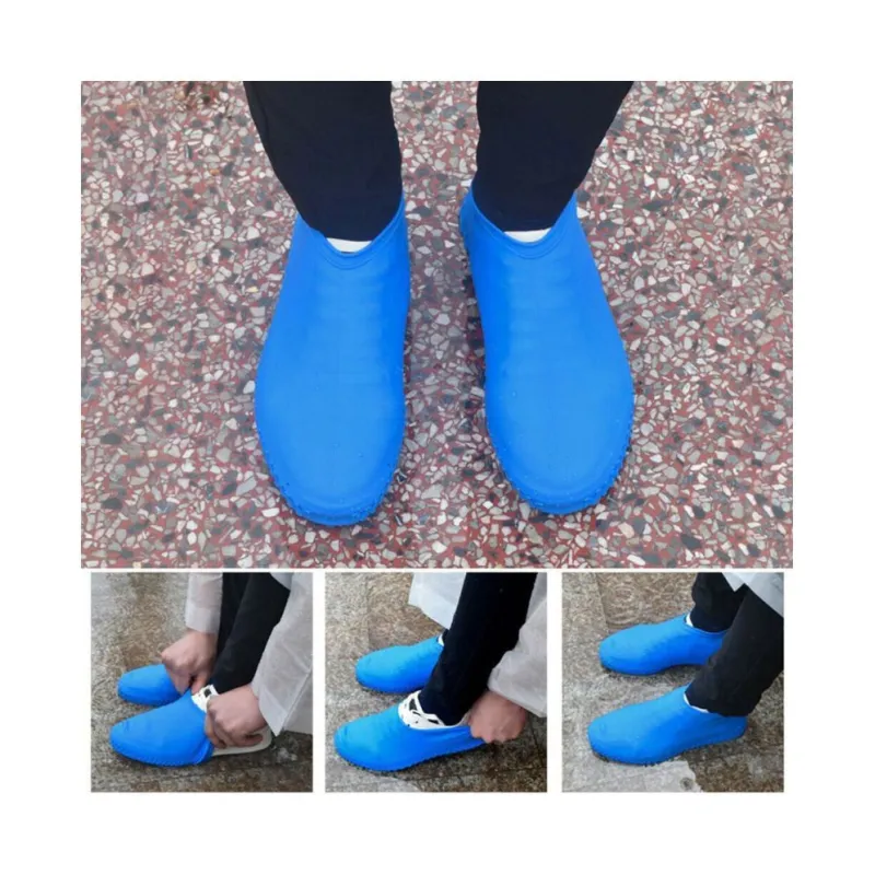 Huse din silicon pentru protectie incaltaminte, albastru