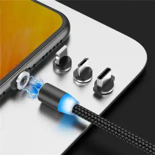 Cablu de incarcare magnetic cu LED indicator red-mag.ro 2