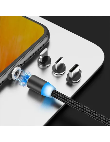 Cablu de incarcare magnetic cu LED indicator red-mag.ro