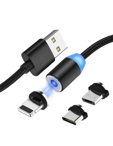 Cablu de incarcare magnetic cu LED indicator red-mag.ro