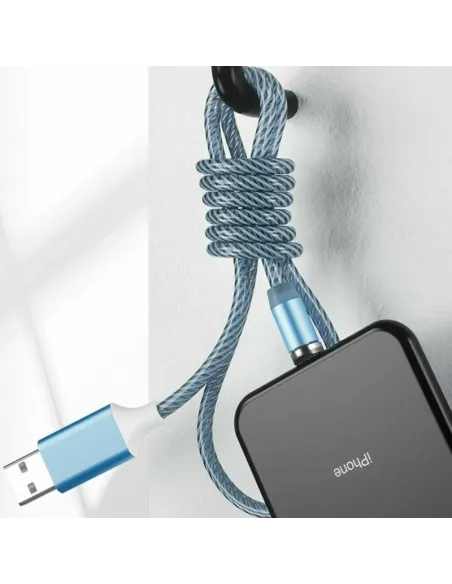 Cablu de incarcare magnetic cu LED indicator red-mag.ro