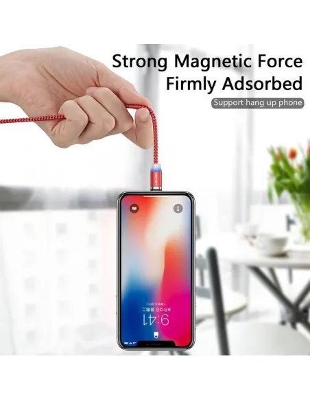 Cablu de incarcare magnetic cu LED indicator red-mag.ro