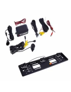 Suport auto de numar cu senzori parcare si camera, Negru 2