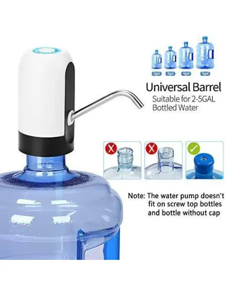 Pompa electrica cu incarcare USB pentru bidoane apa red-mag.ro