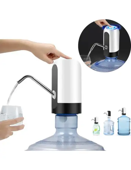 Pompa electrica cu incarcare USB pentru bidoane apa red-mag.ro