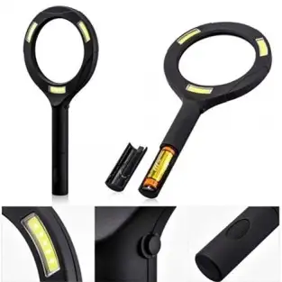 Lupa cu iluminare si zoom 3 LED COB, 3W, MG-3W250, Negru 2