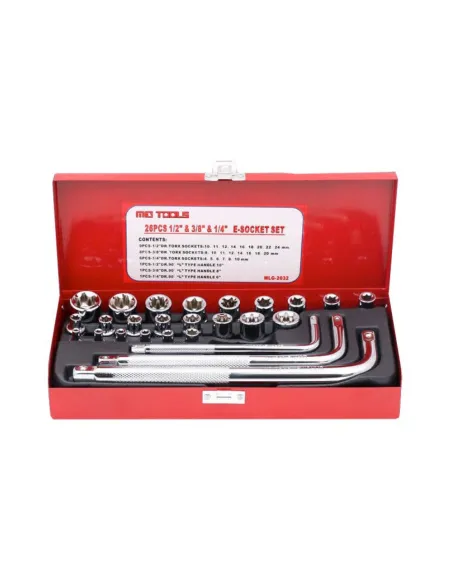 Trusa set chei tubulare 26 piese MLG2032 red-mag.ro