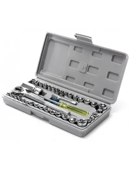 Trusa chei tubulare cu 40 de piese red-mag.ro