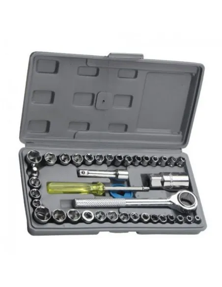 Trusa chei tubulare cu 40 de piese red-mag.ro