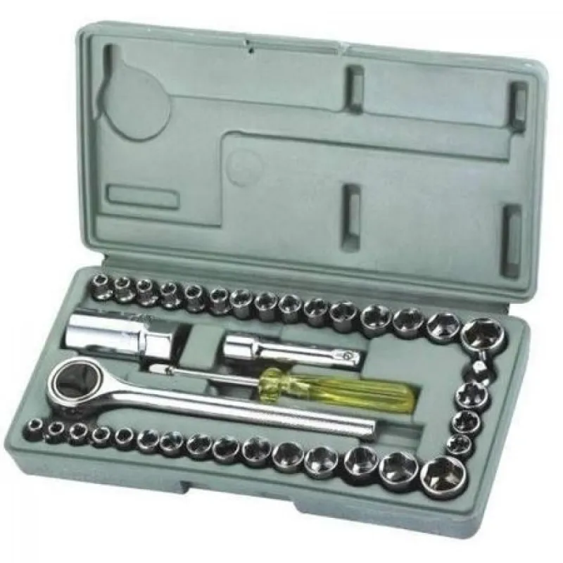 Trusa chei tubulare cu 40 de piese red-mag.ro