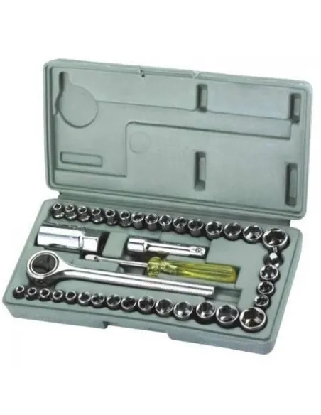 Trusa chei tubulare cu 40 de piese red-mag.ro