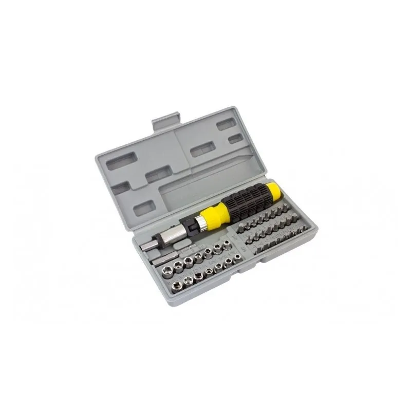 Trusa de scule 41 in 1 - varfuri si tubulare cu surubelnita