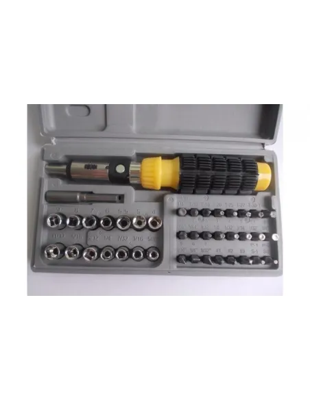 Trusa de scule 41 in 1 - varfuri si tubulare cu surubelnita