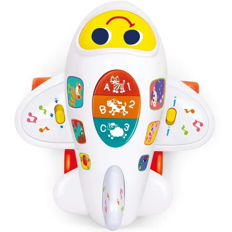 Avionul interactiv cu lumini si sunete red-mag.ro