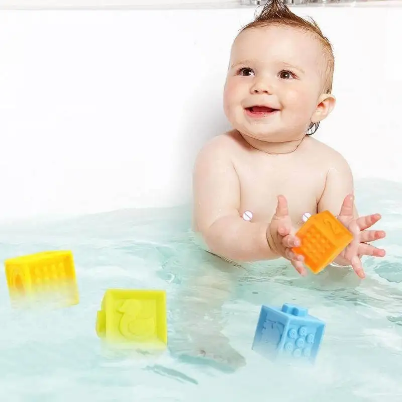 Set 9 cuburi de construit din silicon pentru bebe red-mag.ro