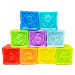 Set 9 cuburi de construit din silicon pentru bebe red-mag.ro 2