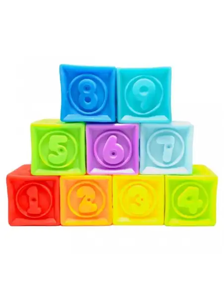 Set 9 cuburi de construit din silicon pentru bebe red-mag.ro