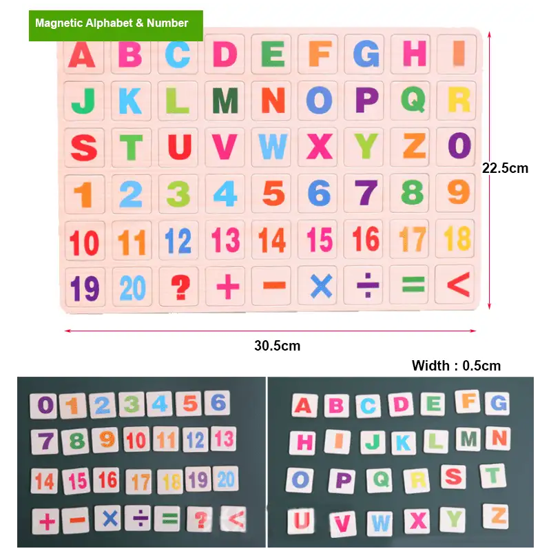 Tabla educativa multifunctionala cu accesorii red-mag.ro