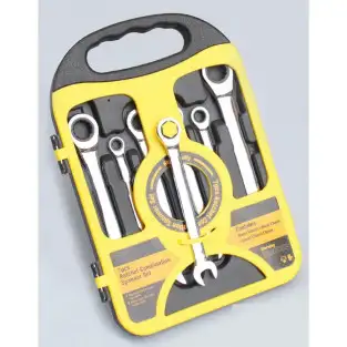 Set 7 chei cu clichet combinate Crom-Vanadiu red-mag.ro