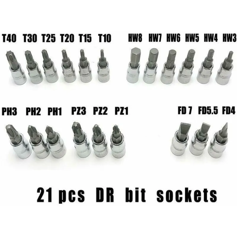 Trusa 46 piese chei tubulare si biti red-mag.ro