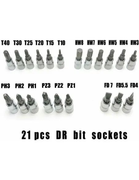 Trusa 46 piese chei tubulare si biti red-mag.ro