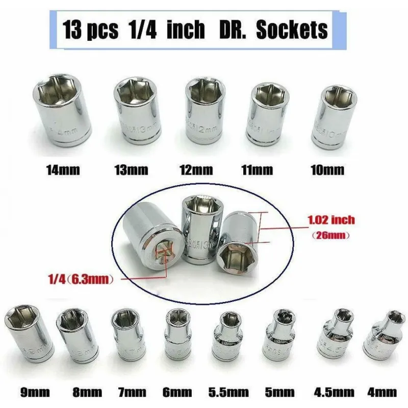 Trusa 46 piese chei tubulare si biti red-mag.ro