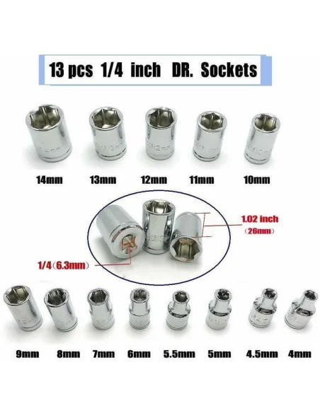 Trusa 46 piese chei tubulare si biti red-mag.ro