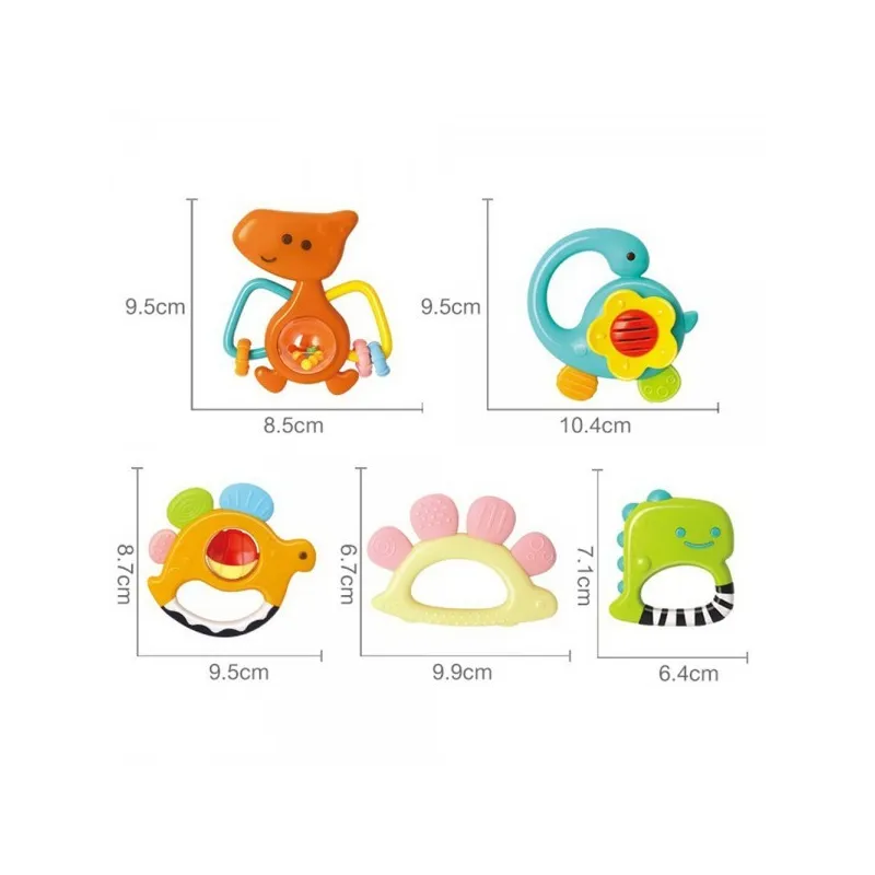 Set 5 Zornaitoari Dinozauri Multicolori red-mag.ro
