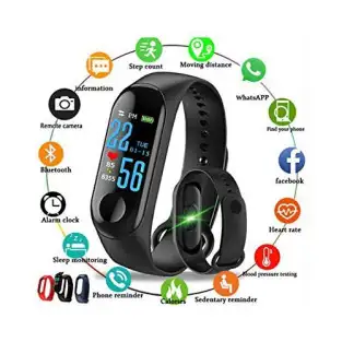 Bratara fitness smartband M3 plus, Bluetooth, OLED, IP67, ritm