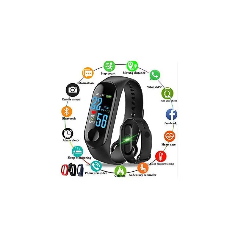 Bratara fitness smartband M3 plus, Bluetooth, OLED, IP67, ritm