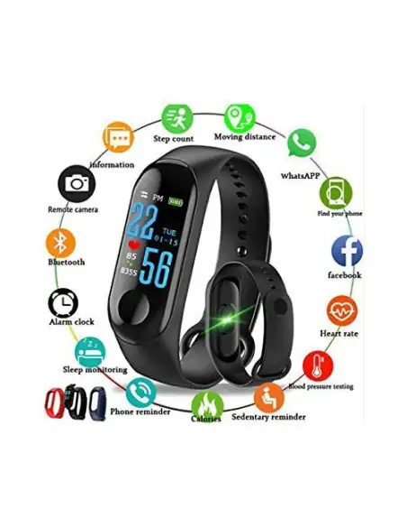 Bratara fitness smartband M3 plus, Bluetooth, OLED, IP67, ritm