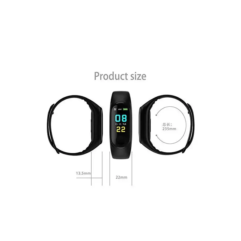 Bratara fitness smartband M3 plus, Bluetooth, OLED, IP67, ritm
