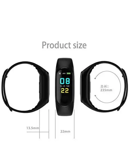 Bratara Fitness Smart M3 red-mag.ro