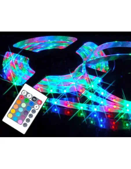 Banda LED RGB, 5 metri cu telecomanda red-mag.ro
