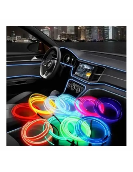 Banda decorativa auto LED 3 metri, pentru interior red-mag.ro