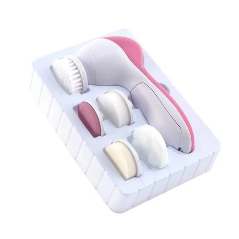 Aparat perie de masaj si ingrijire faciala 5-in-1, culoare